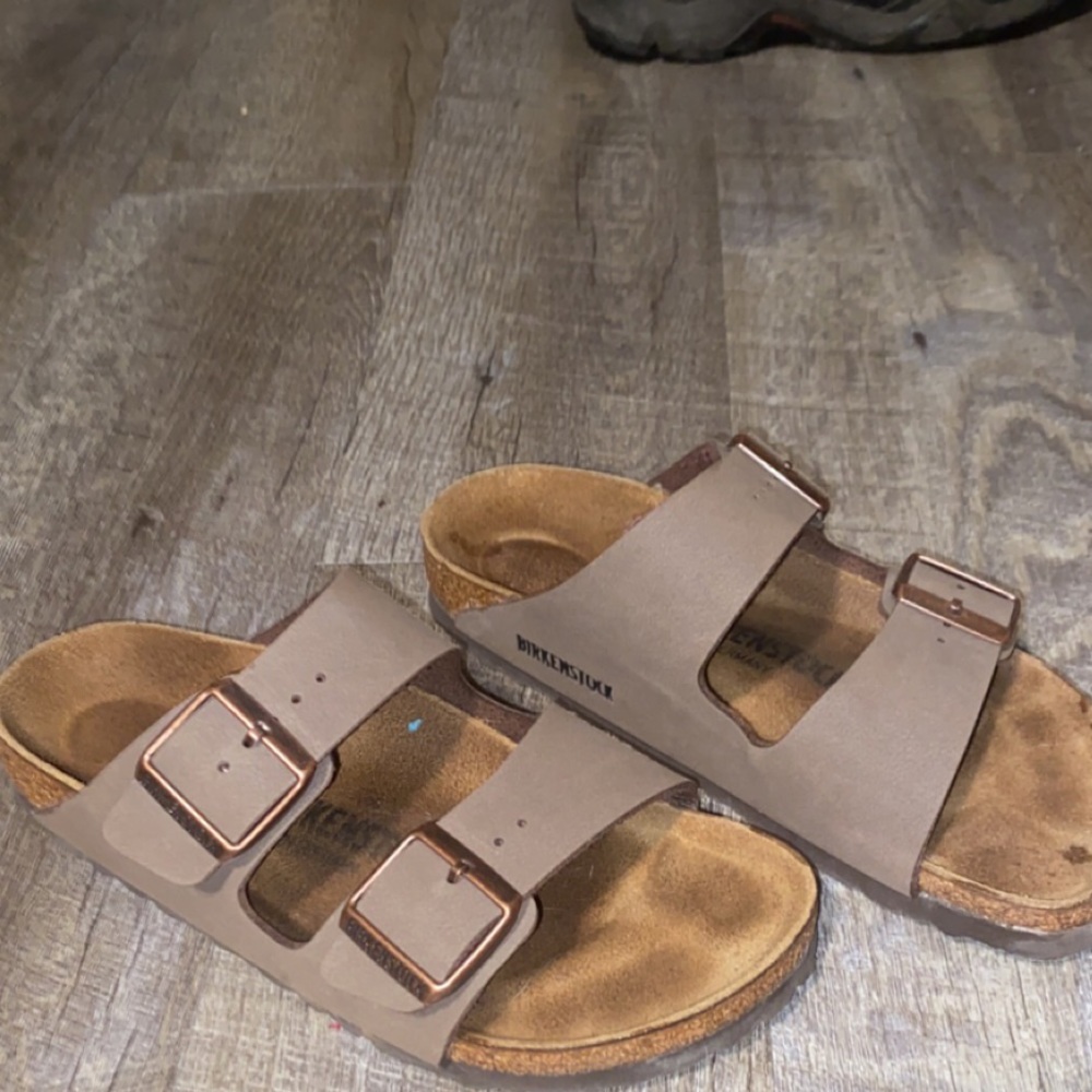 Mocha colored Birkenstocks